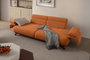 Atelier Del Sofa Bonjo Walnut - Sofá de 3 plazas Rojo azulejo
